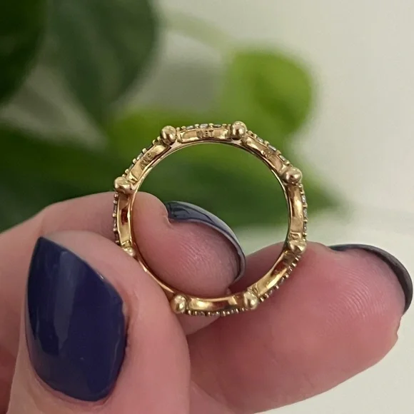 Retired Pandora Gold Crown Ring 👑 Size 5 - Picture 9 of 14